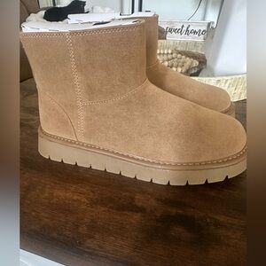 Tan Suede Ankle Boots